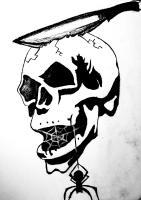 Tattoo Designs - Skull Tattoo Design - Charcoal